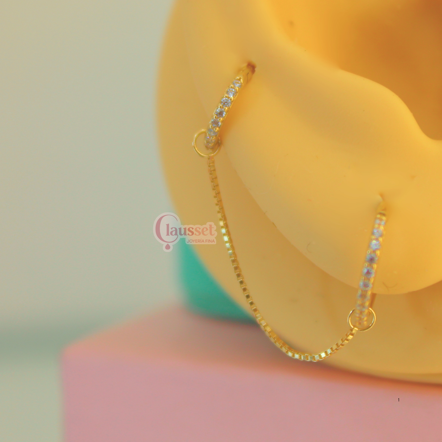 Cadena para piercing - Oro sólido 14k
