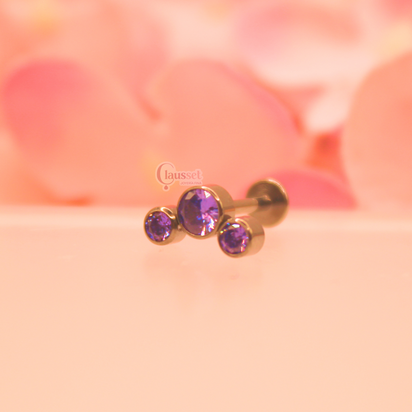 Labret 3 pastillas moradas - Titanio