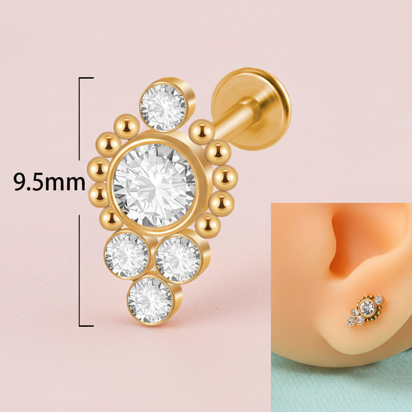 Piercing para Oreja Princesa - Acero quirúrgico