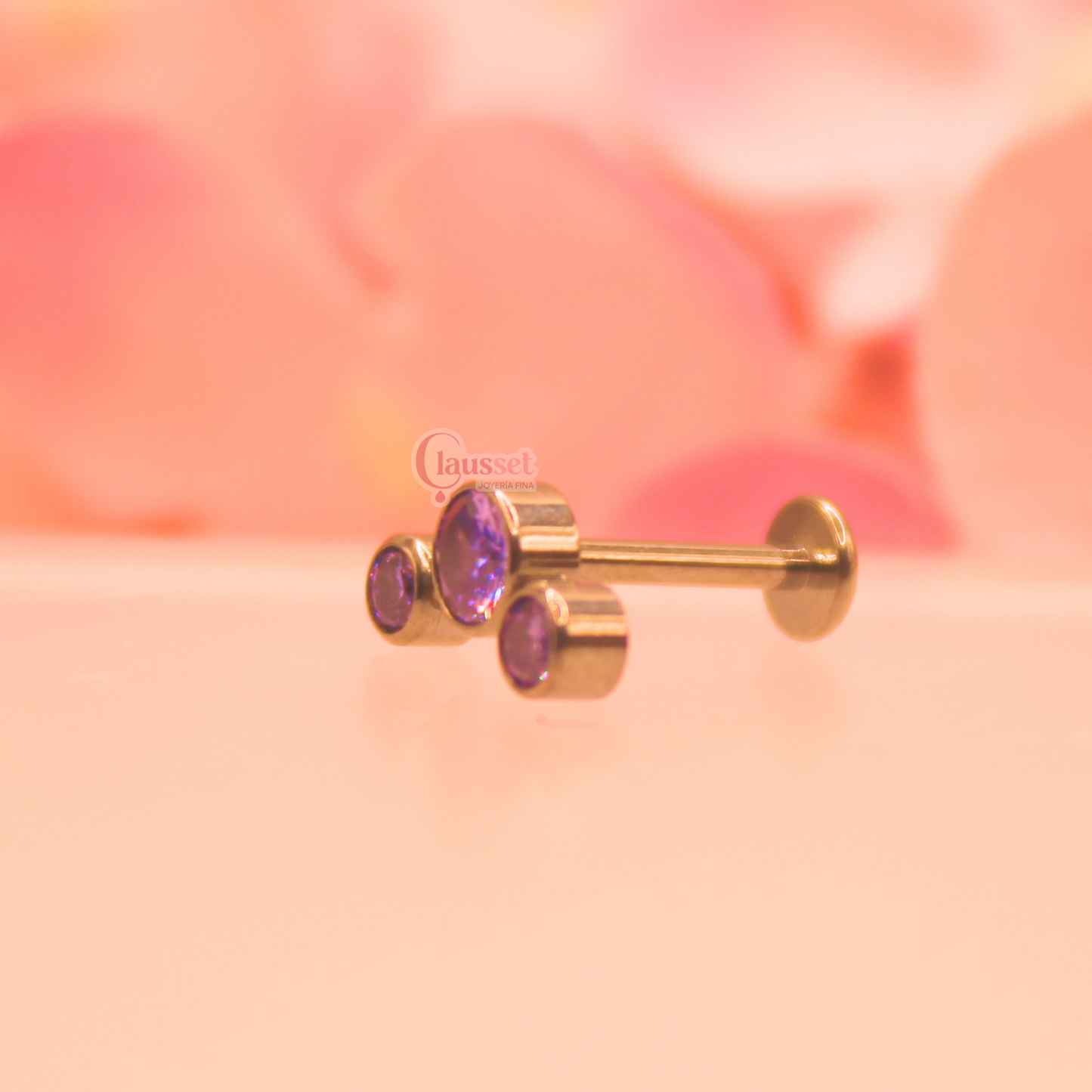 Labret 3 pastillas moradas - Titanio