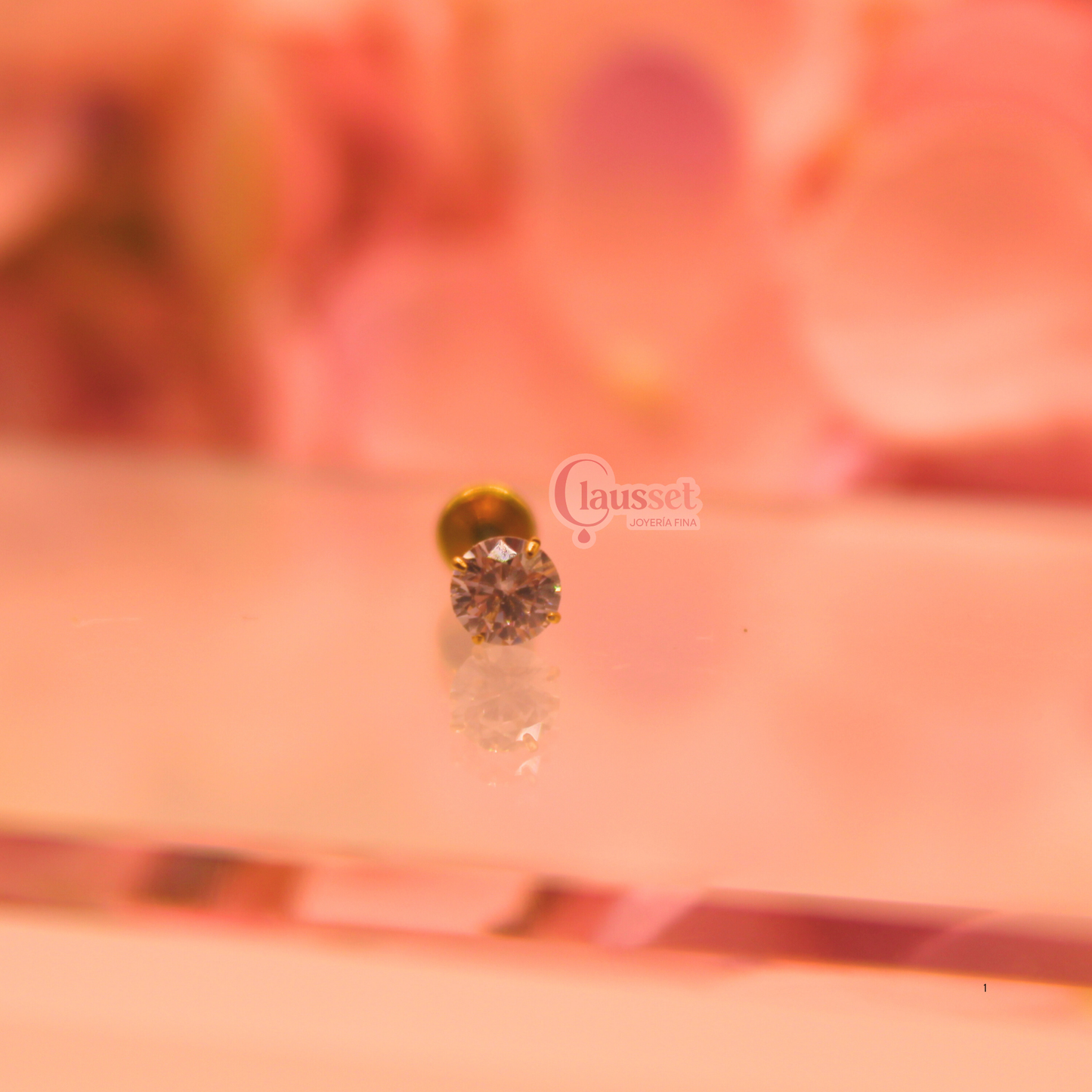 Labret básico zirconia 2.5mm - Titanio