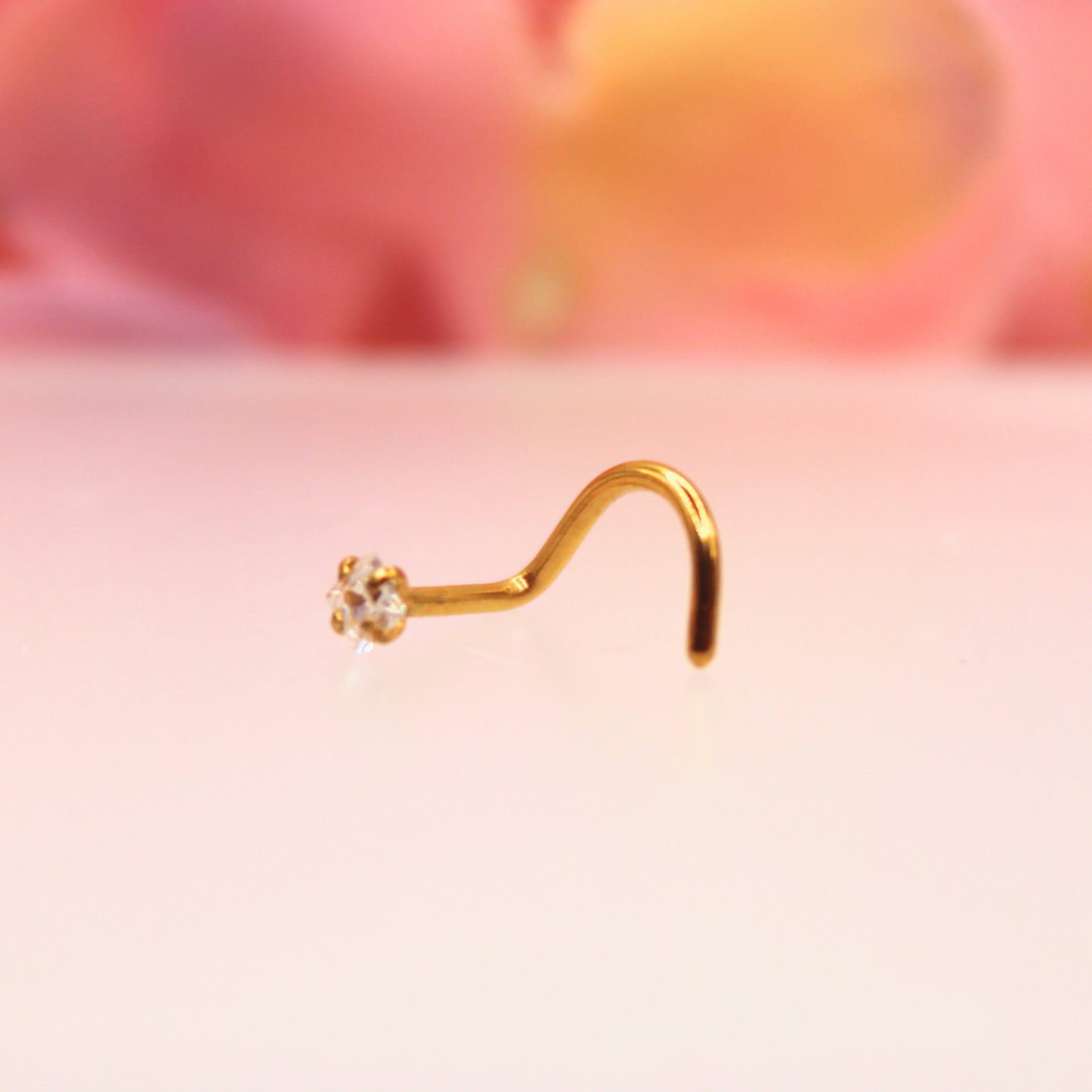 Pieza nostril zirconia cubo - Acero quirúrgico