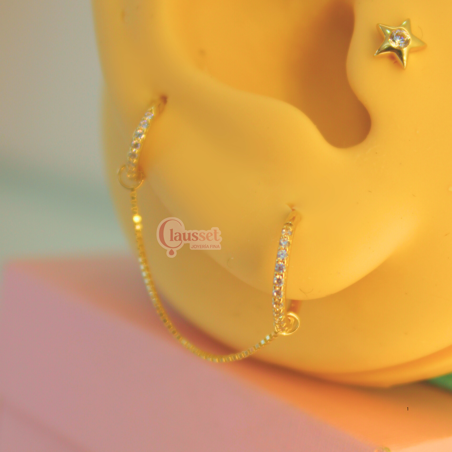 Cadena para piercing - Oro sólido 14k