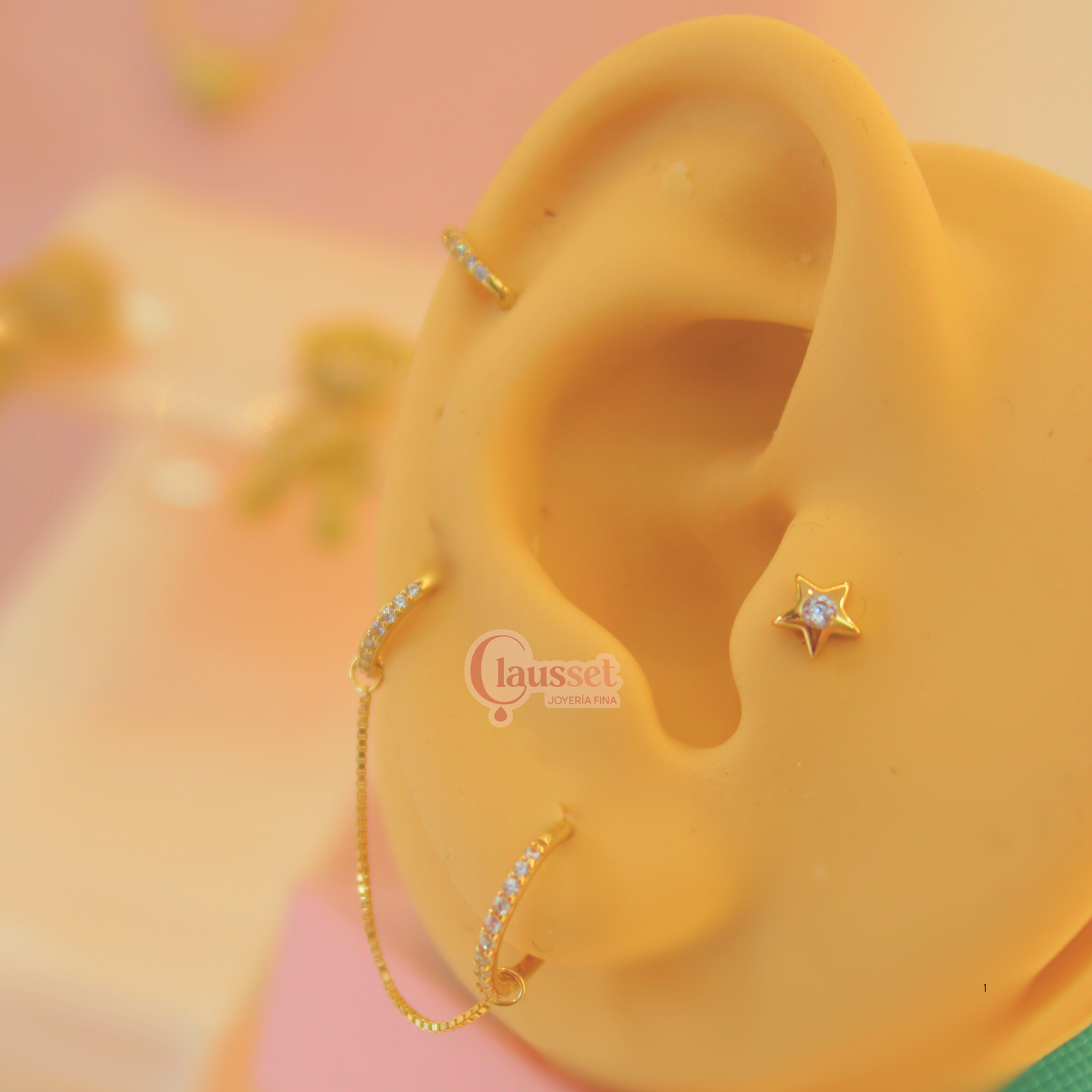 Cadena para piercing - Oro sólido 14k
