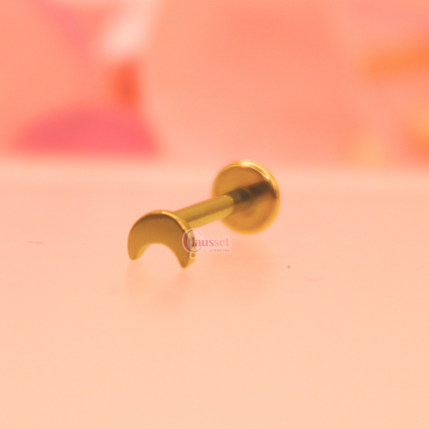 Labret Luna plana - Titanio