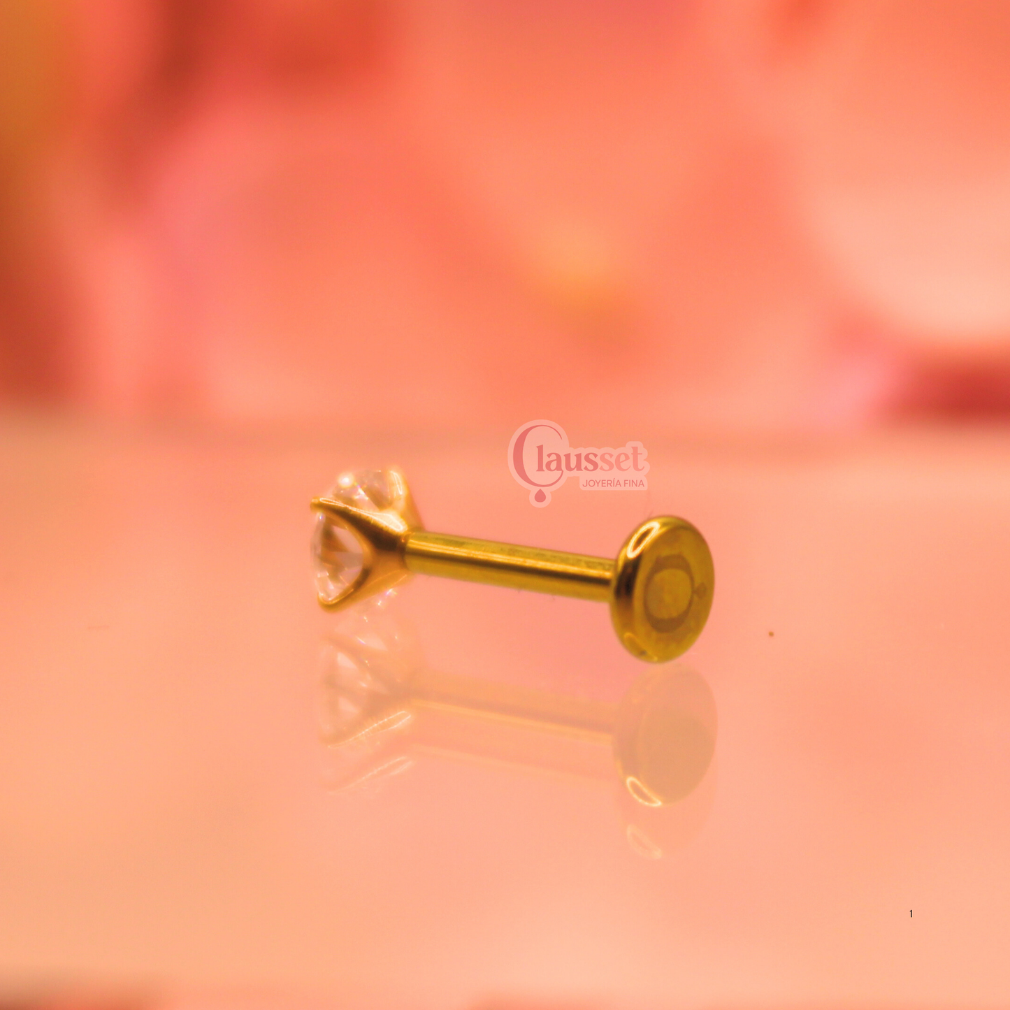 Labret básico zirconia 2.5mm - Titanio