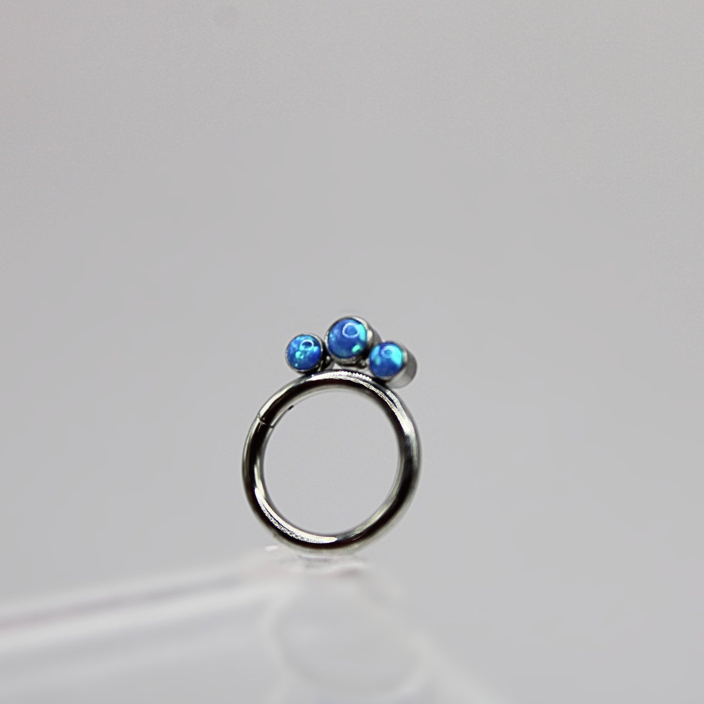 Aro Clicker 3 Opalos Azules- Titanio