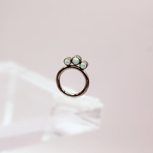 Aro Clicker 3 Opalos tornasol- Titanio