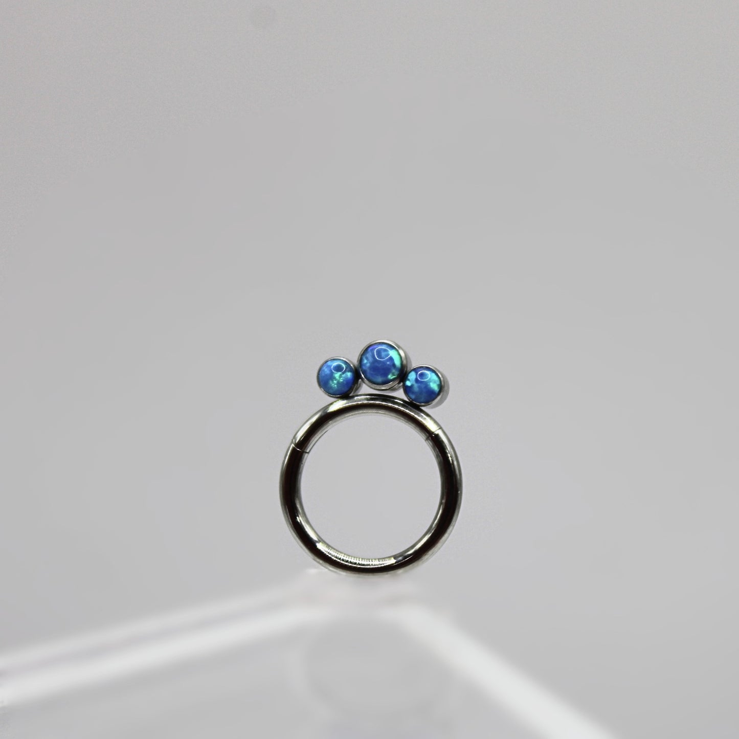 Aro Clicker 3 Opalos Azules- Titanio