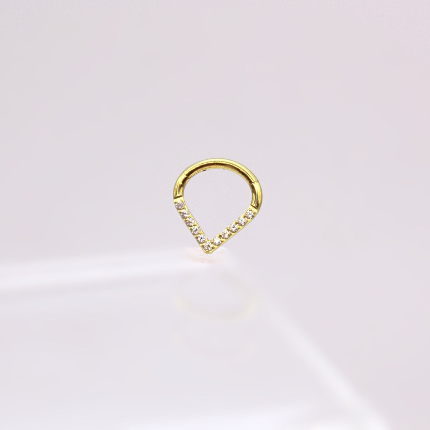 Aro Clicker diseño "V" Titanio