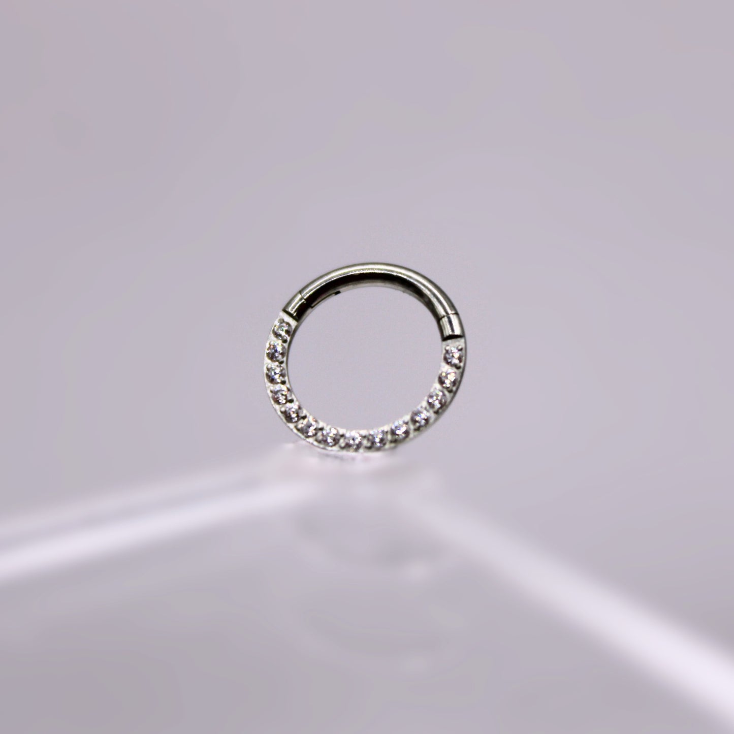 Aro Clicker con Zirconias de frente- Titanio