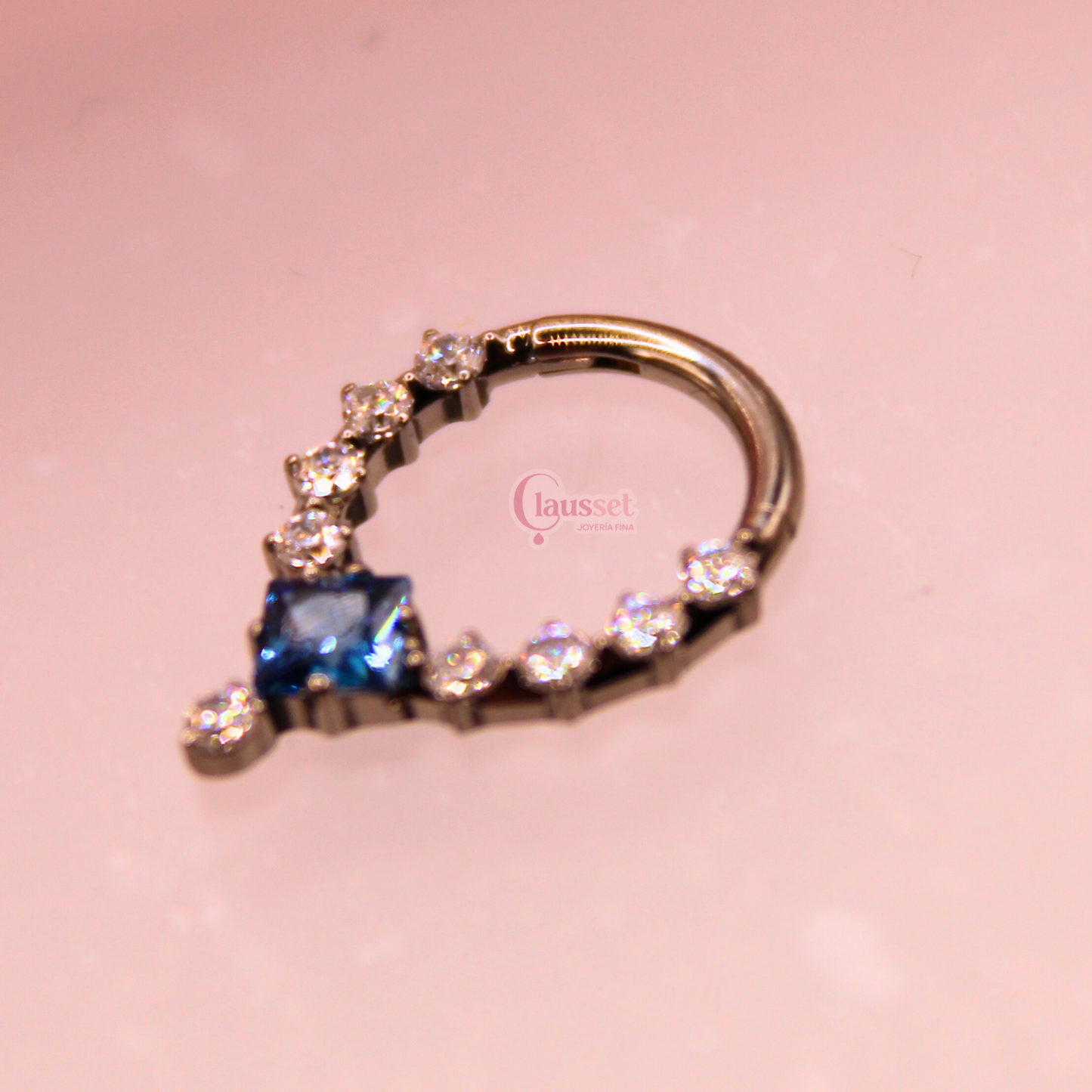 Aro clicker princesa azul - Titanio
