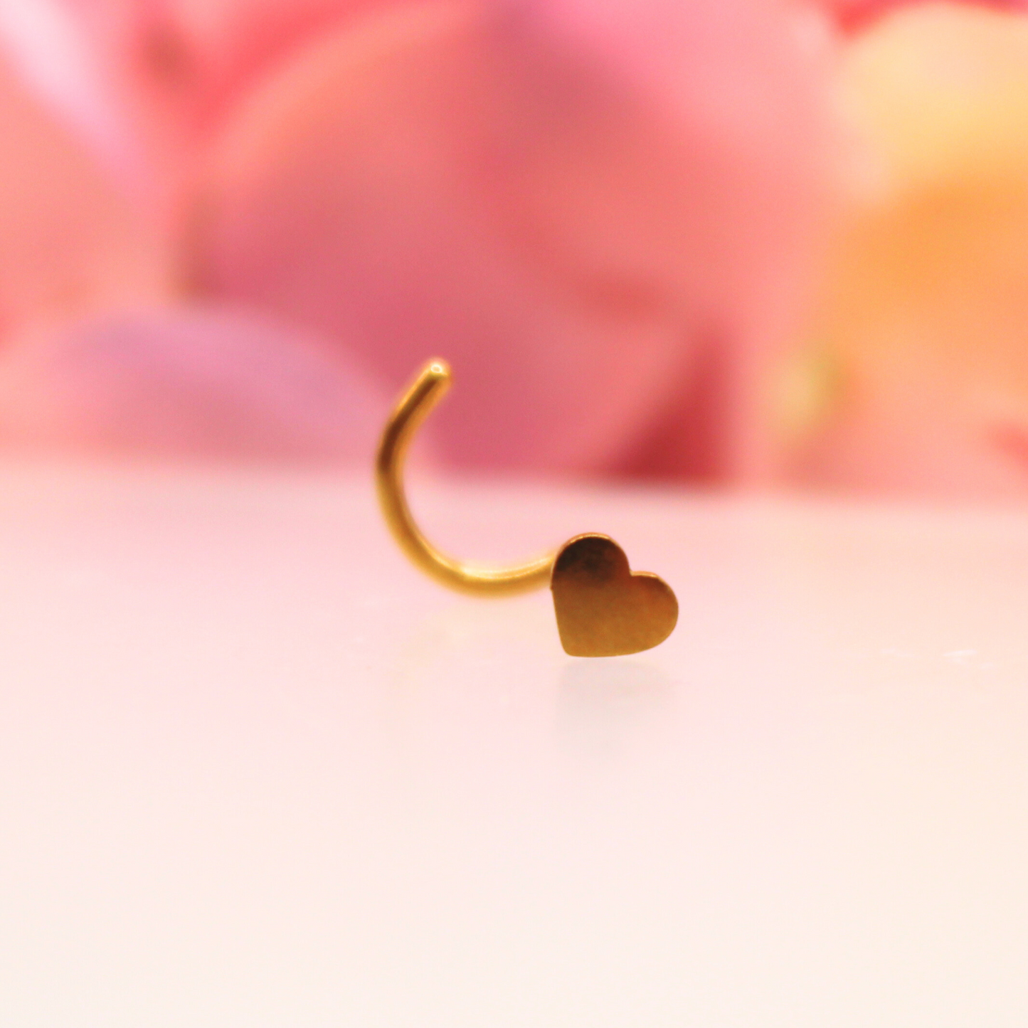 Pieza nostril corazón plano - Acero quirúrgico