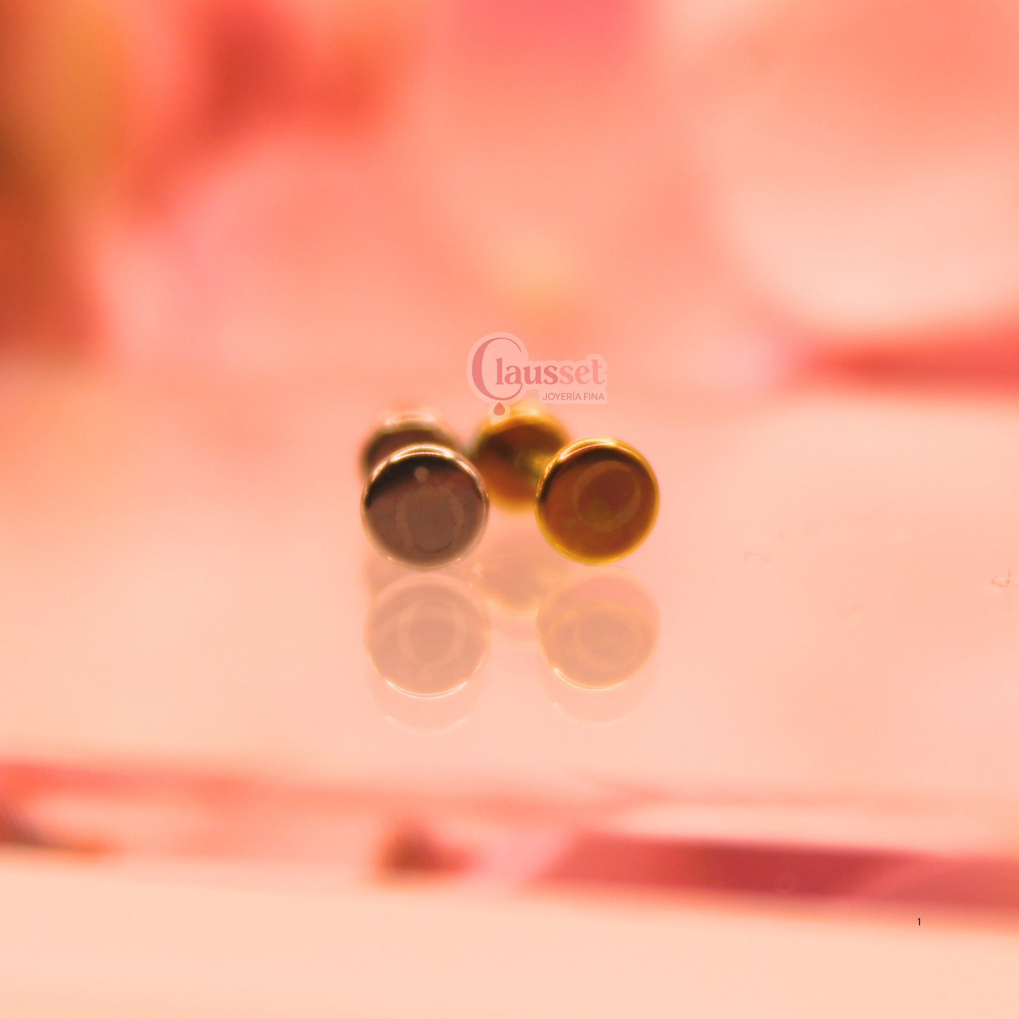 Labret rombi rojo- Titanio
