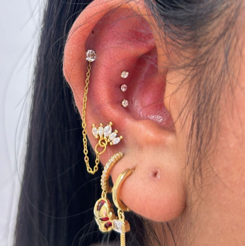 Labret básico zirconia 2.5mm - Titanio