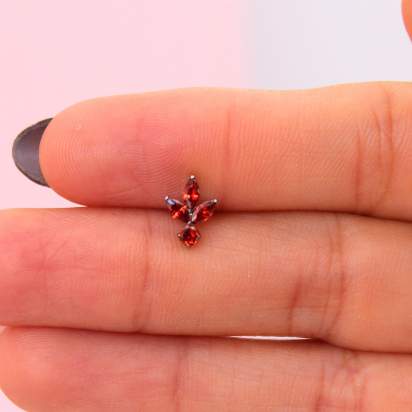 Labret Llamita Roja - Titanio