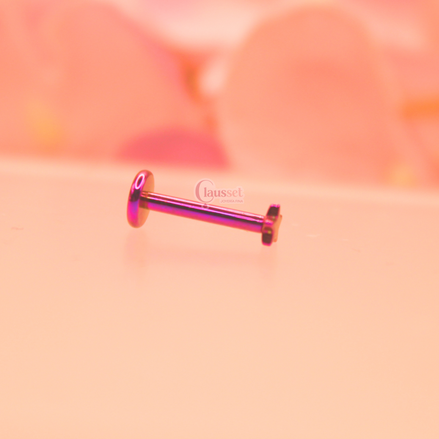 Labret Estrella plana - Titanio