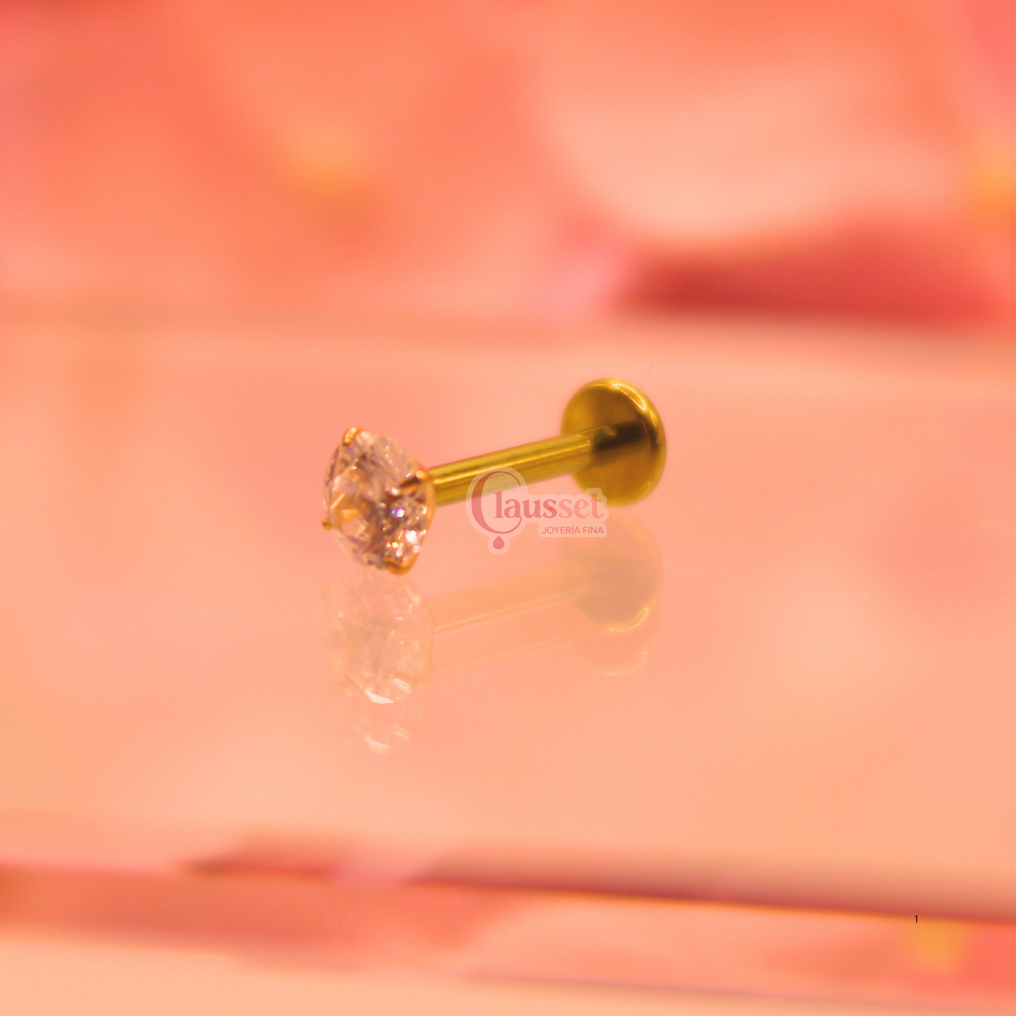 Labret básico zirconia 2.5mm - Titanio