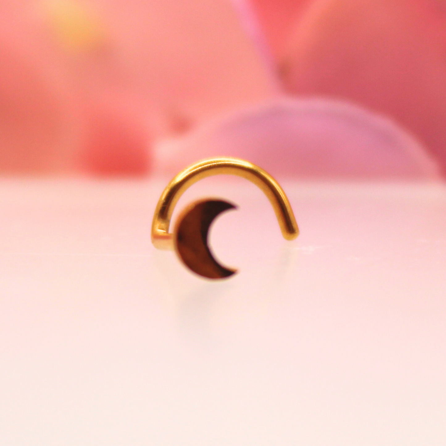 Pieza nostril luna plano - Acero quirúrgico