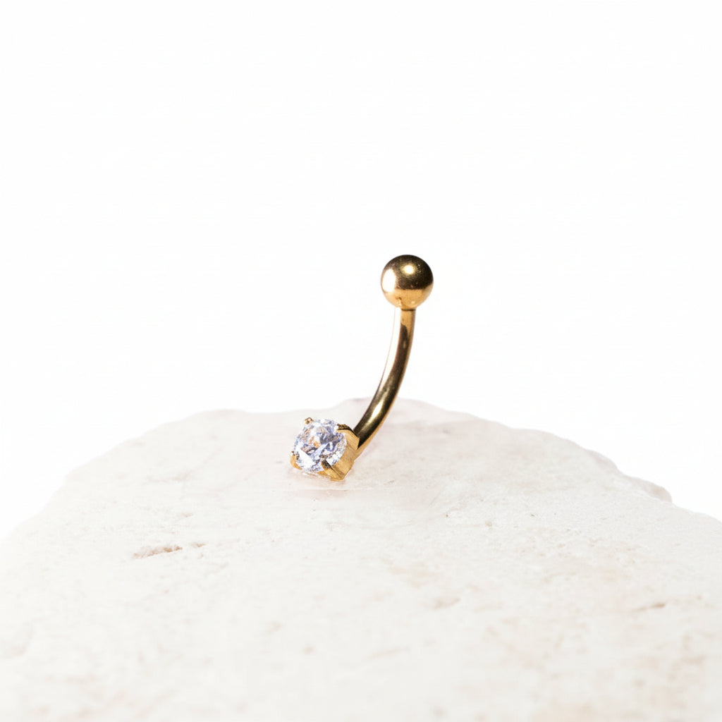 Piercing Banana deluxe - Titanio (Recubrimiento PVD GOLD)