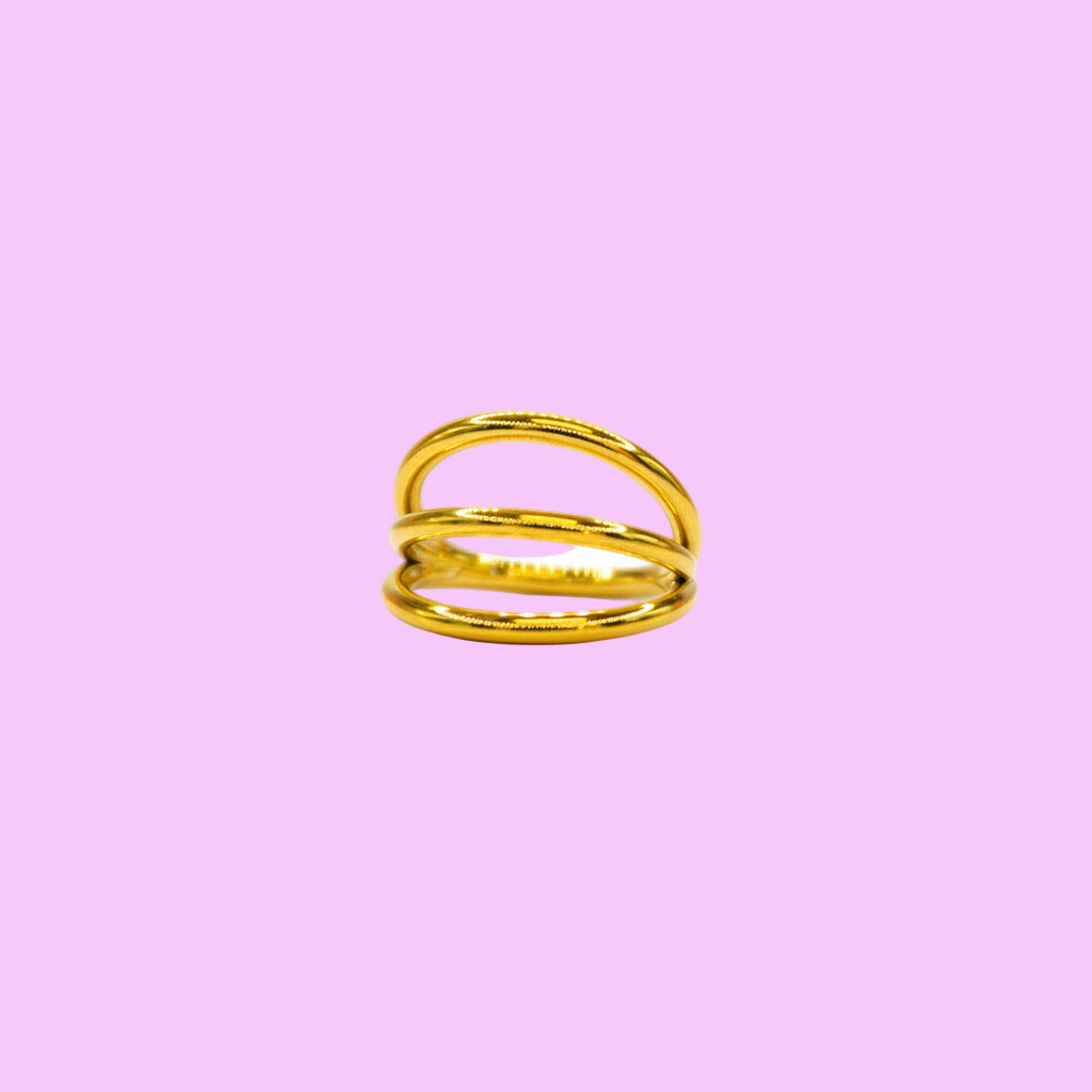 Aro Clicker Triple dorado (recubrimiento PVD) - Titanio
