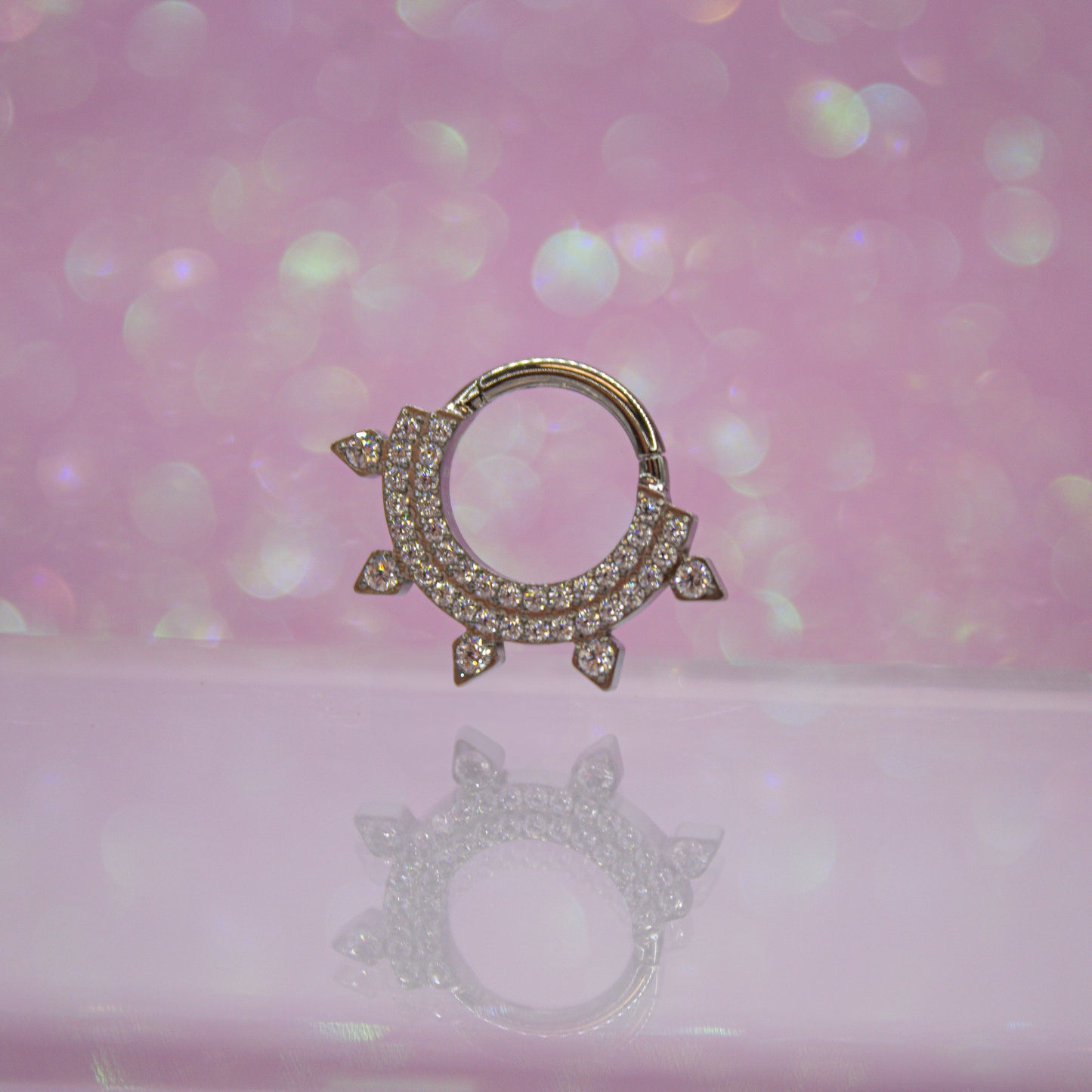 Aro clicker 5 picos con Zirconias - Titanio