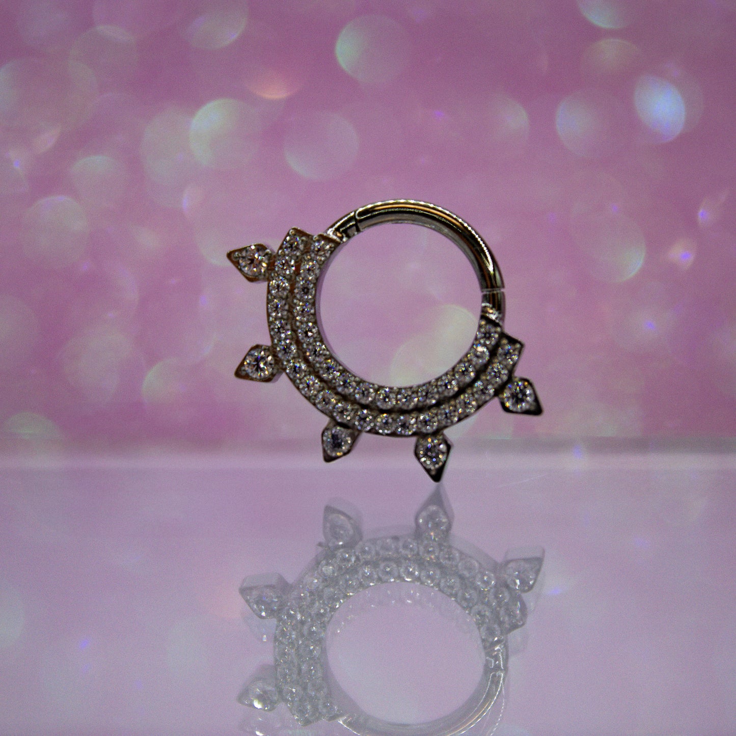 Aro clicker 5 picos con Zirconias - Titanio