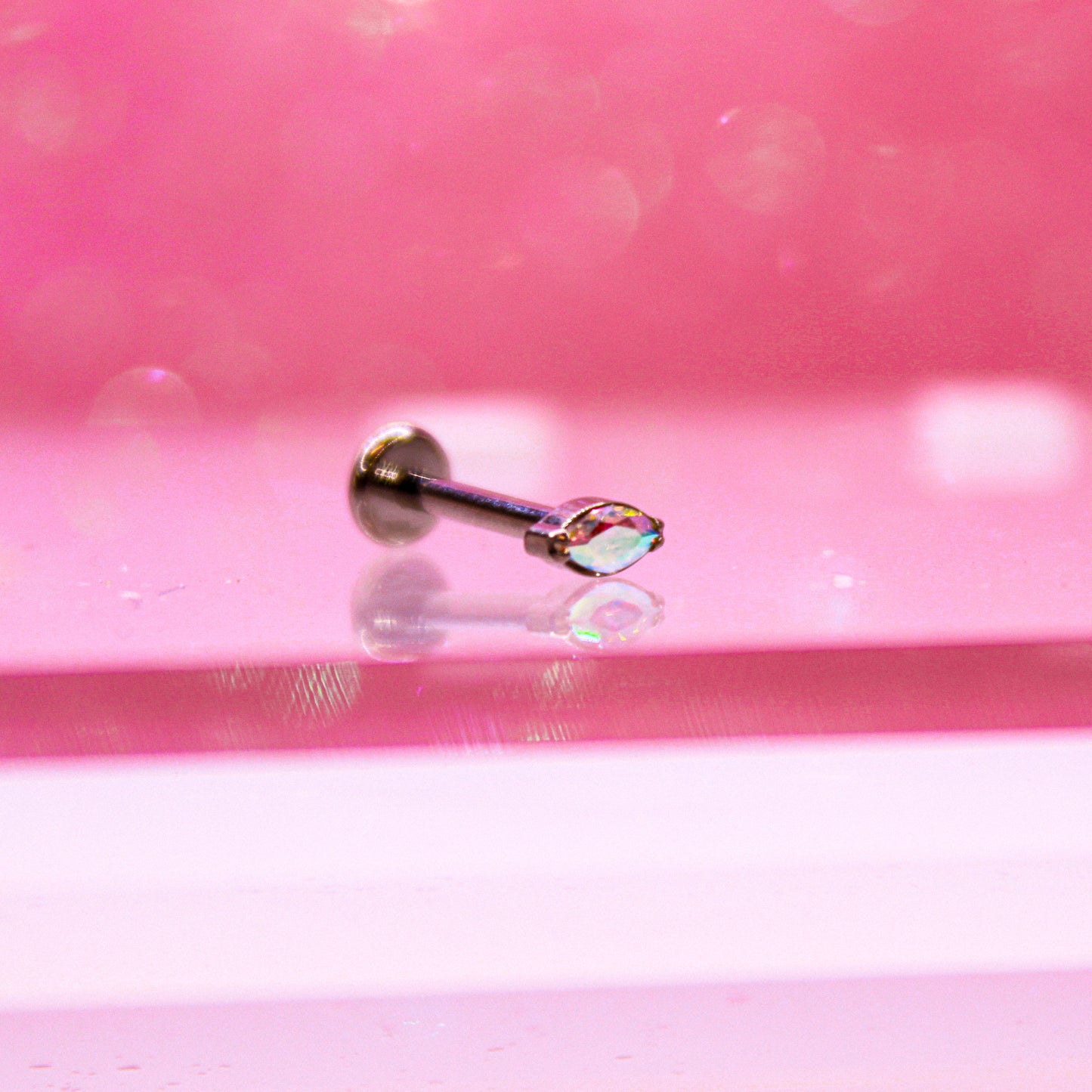 Labret Rombi Tornasol - Titanio