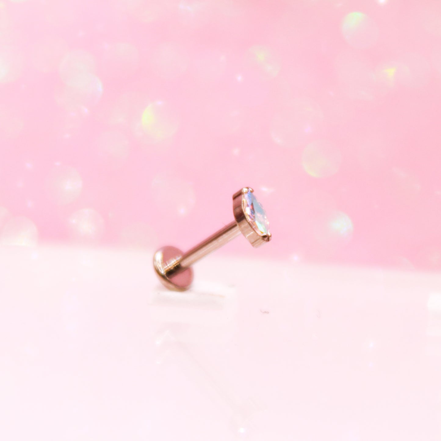 Labret Rombi Tornasol - Titanio