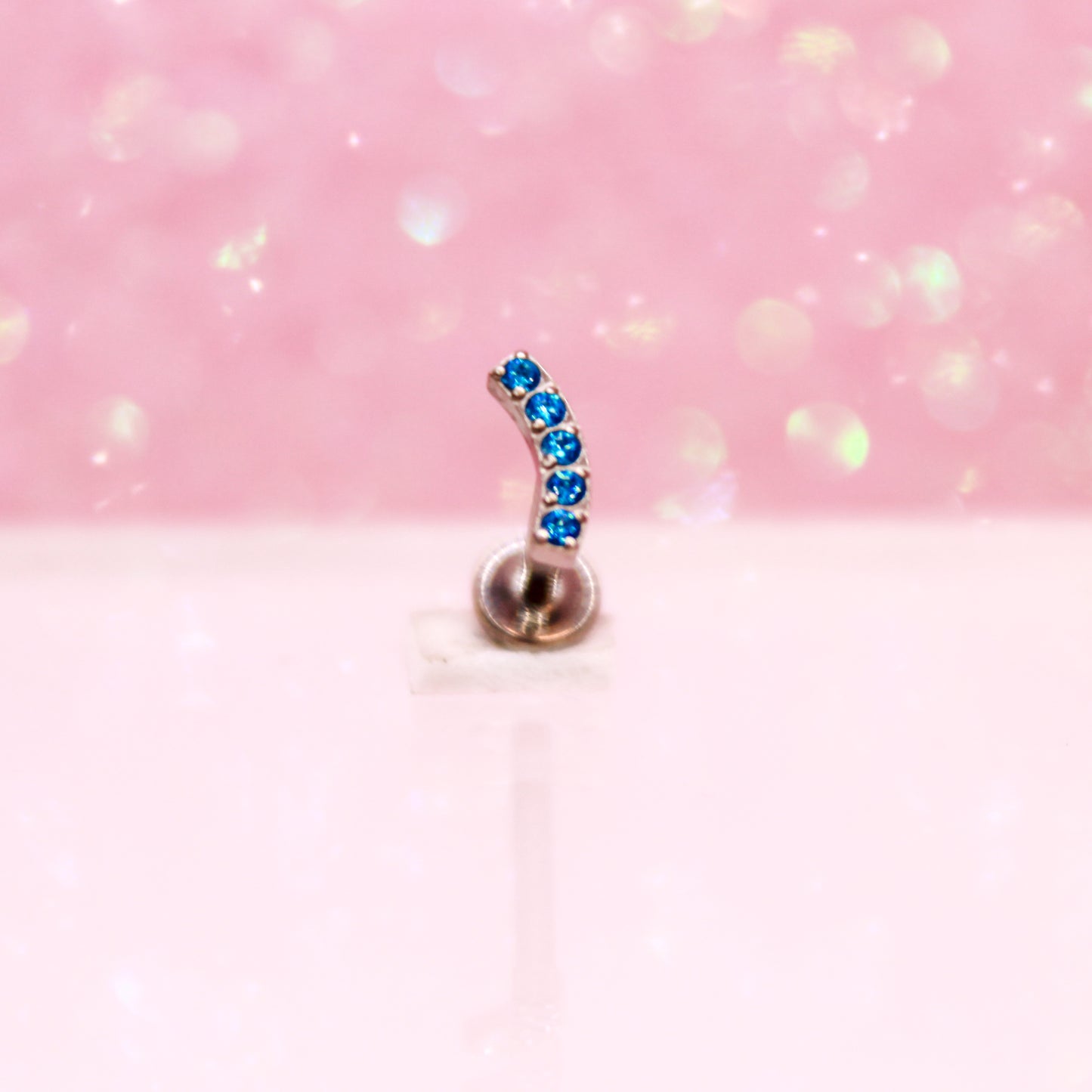 Arco con zirconias azules - Titanio