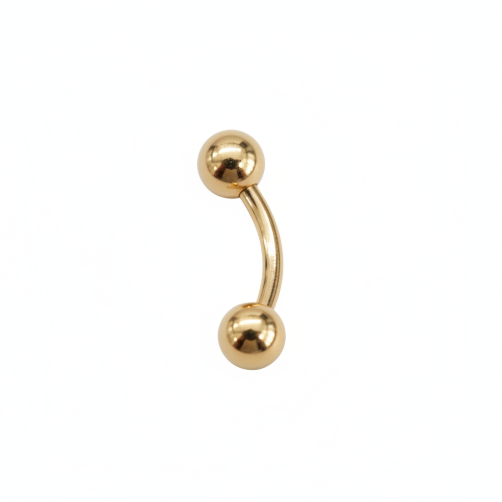Piercing dorado para Ombligo - Titanio