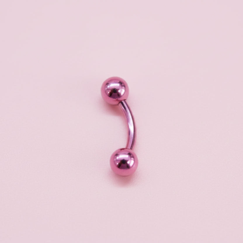 Piercing Rosa para Ombligo - Titanio