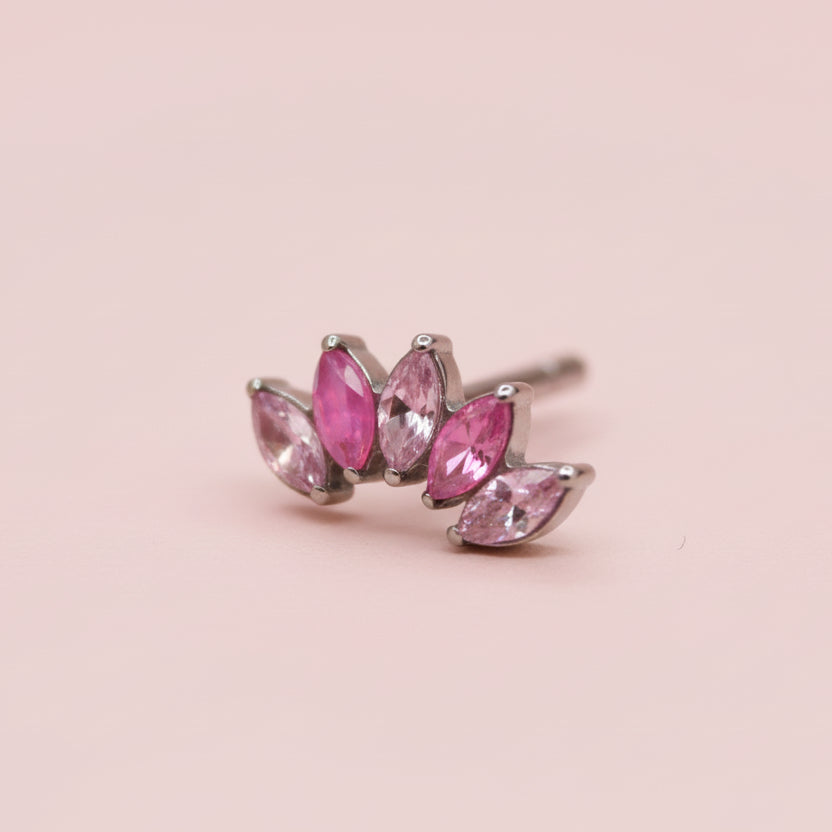 Piercing Loto Especial Rosa - Titanio
