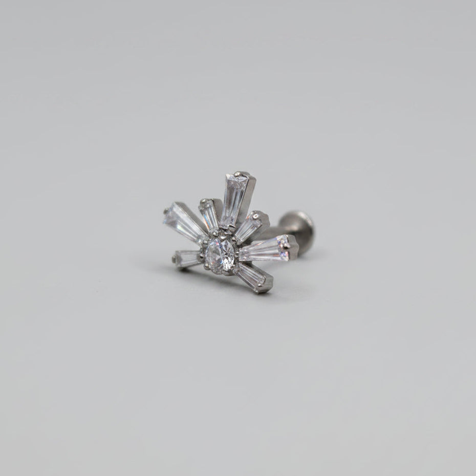 Piercing Rayos de cristal - Titanio