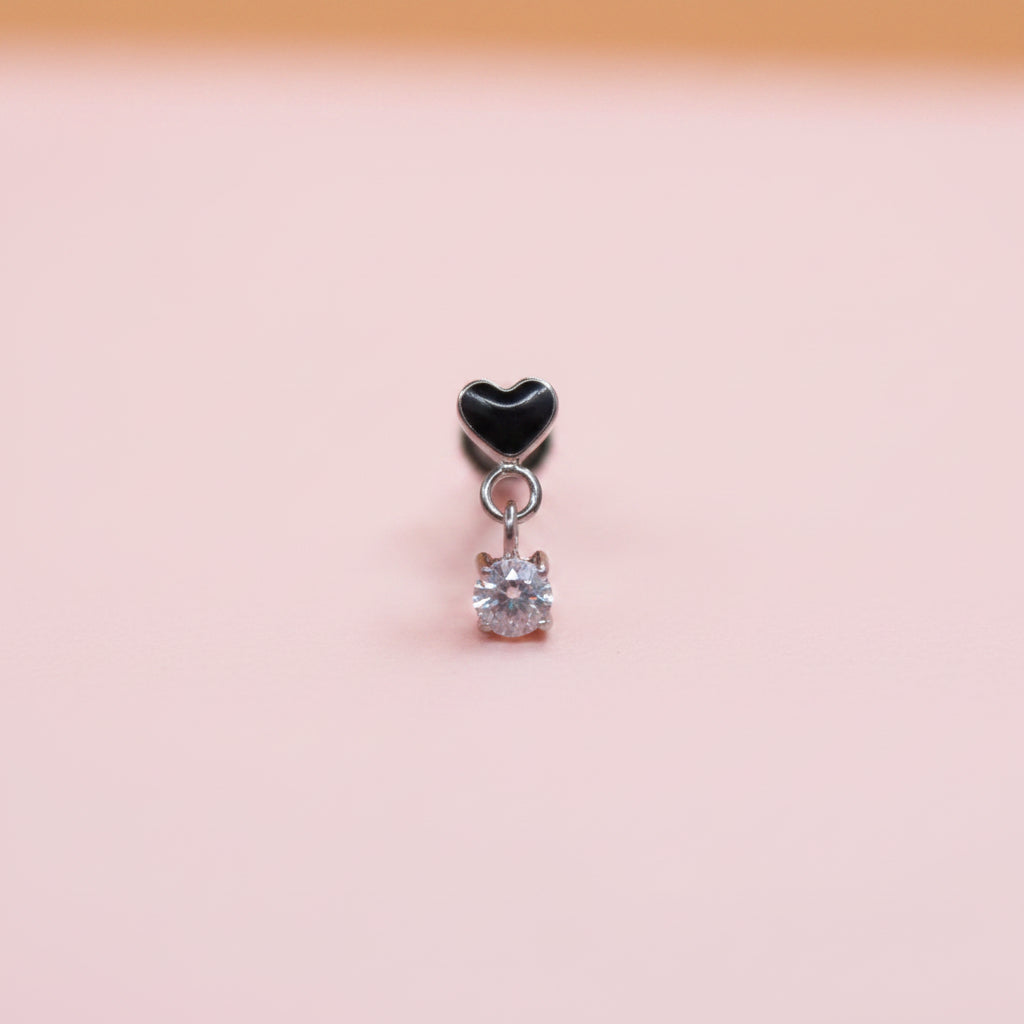 Piercing corazón colgante - Titanio