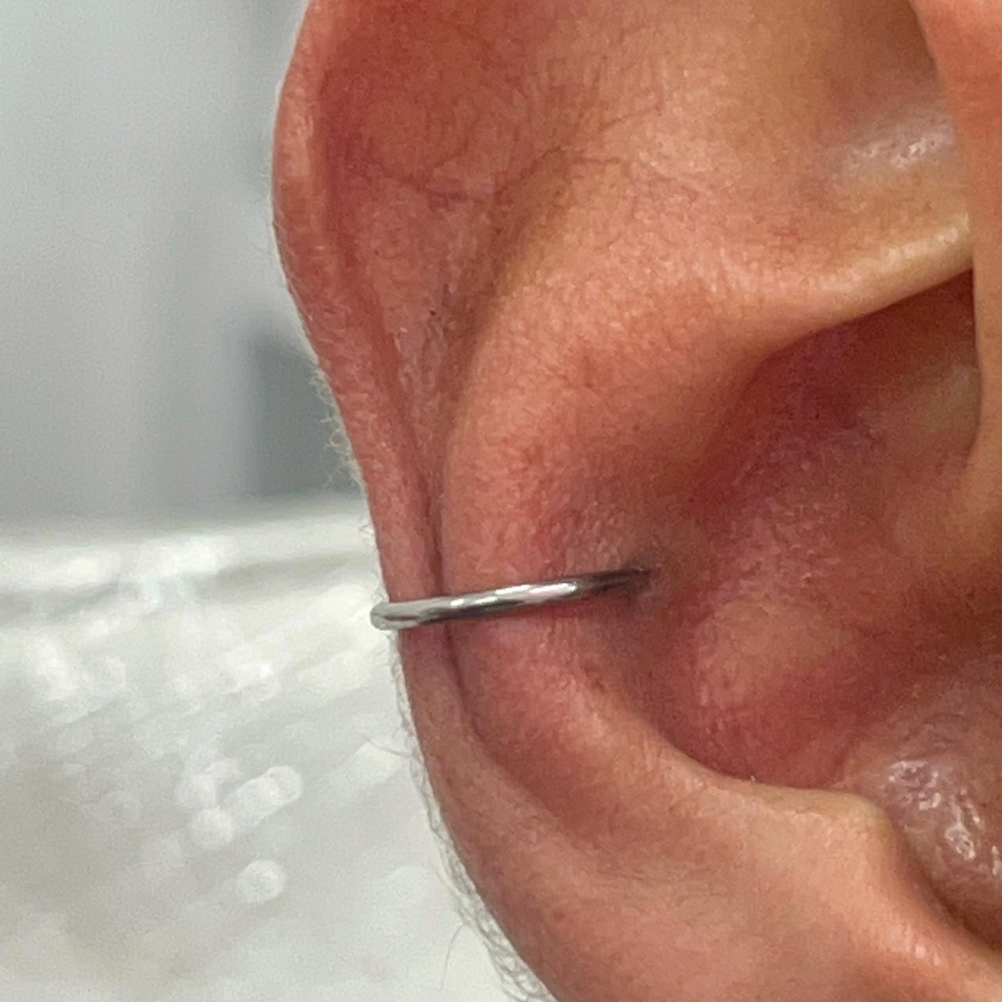Piercing Aro para oreja/nariz/labio - Titanio (clicker liso)