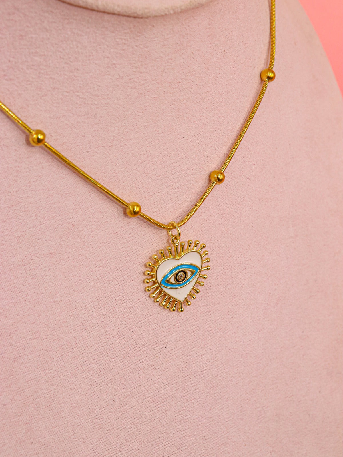 Collar Ojo Turco Bolitas