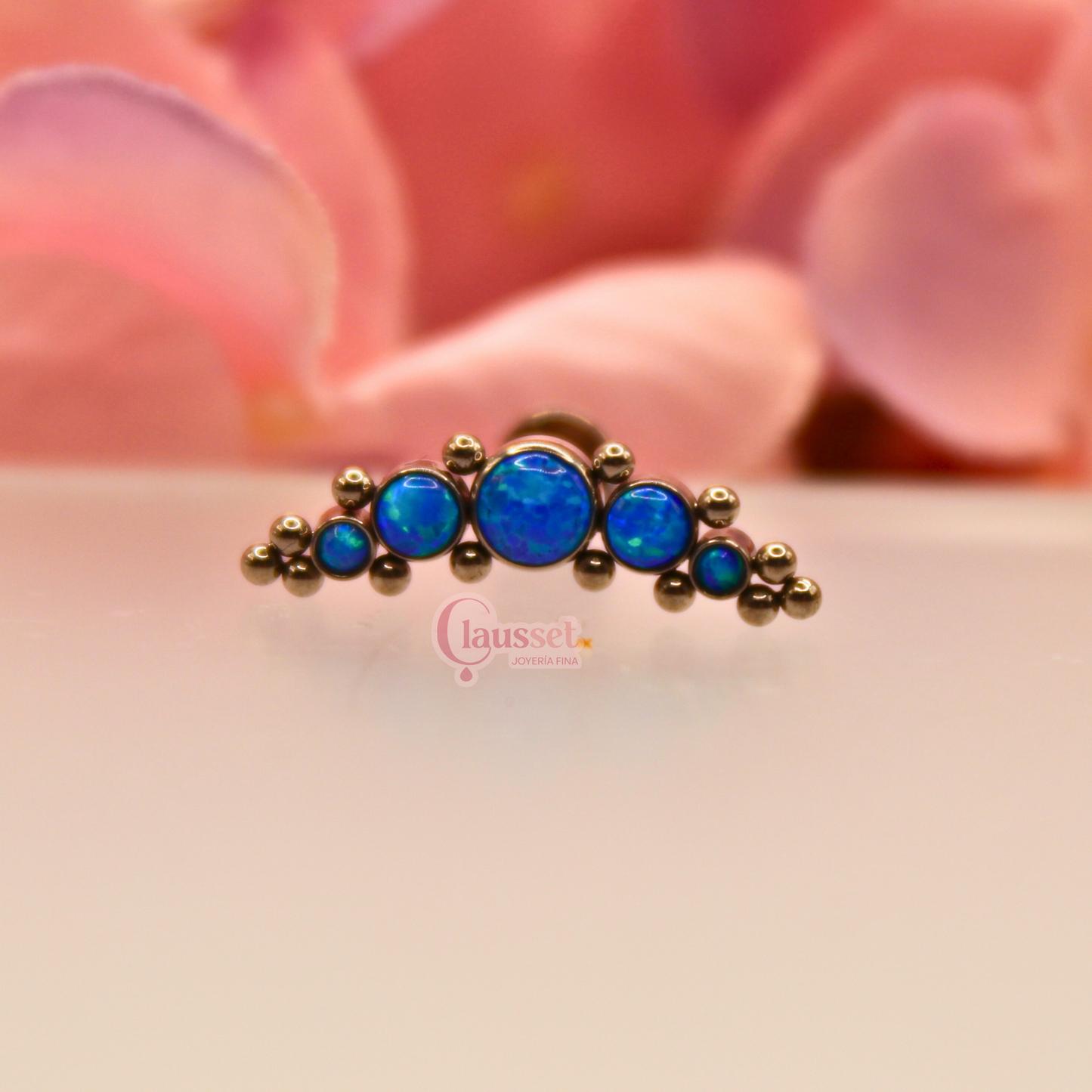 Labret 5 pastillas y 14 microesferas Opalo Azul