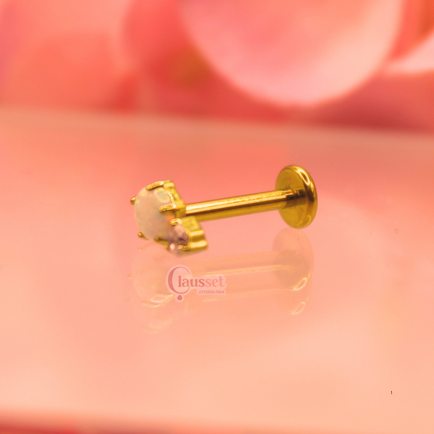 Labret opalo de nieve - Titanio
