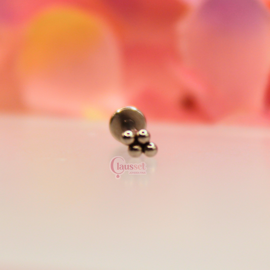 Labret cuatro esferas - acero quirúrgico