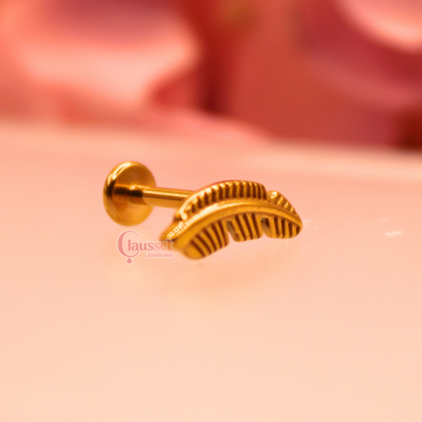 Labret Pluma - Titanio GI