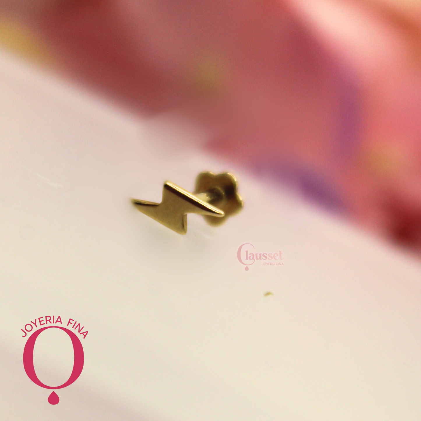 Labret rayo - Oro Solido 14k
