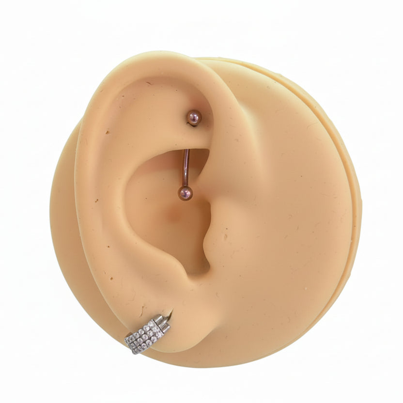 Piercing Banana Rosa - Titanio