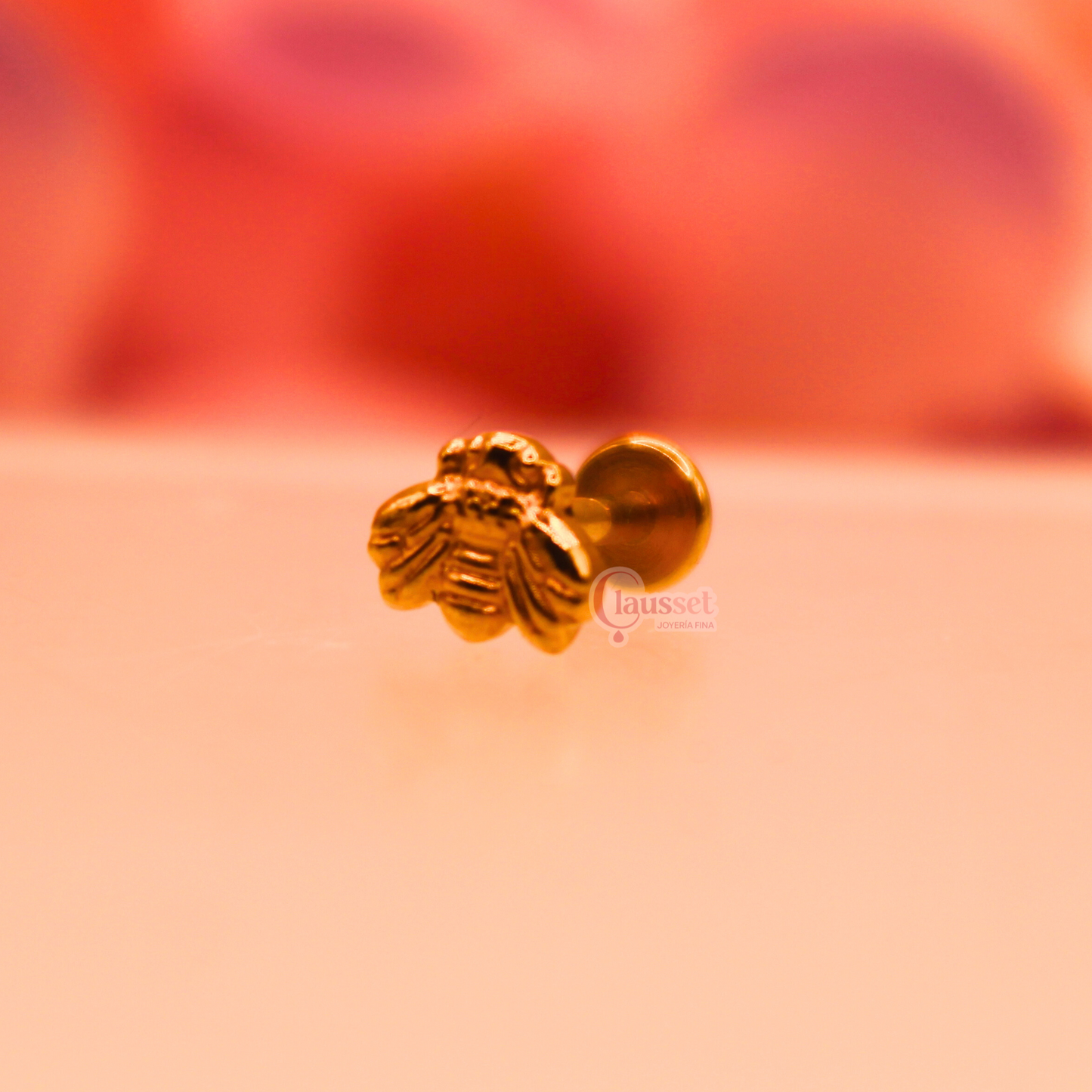 Labret abeja - acero quirúrgico