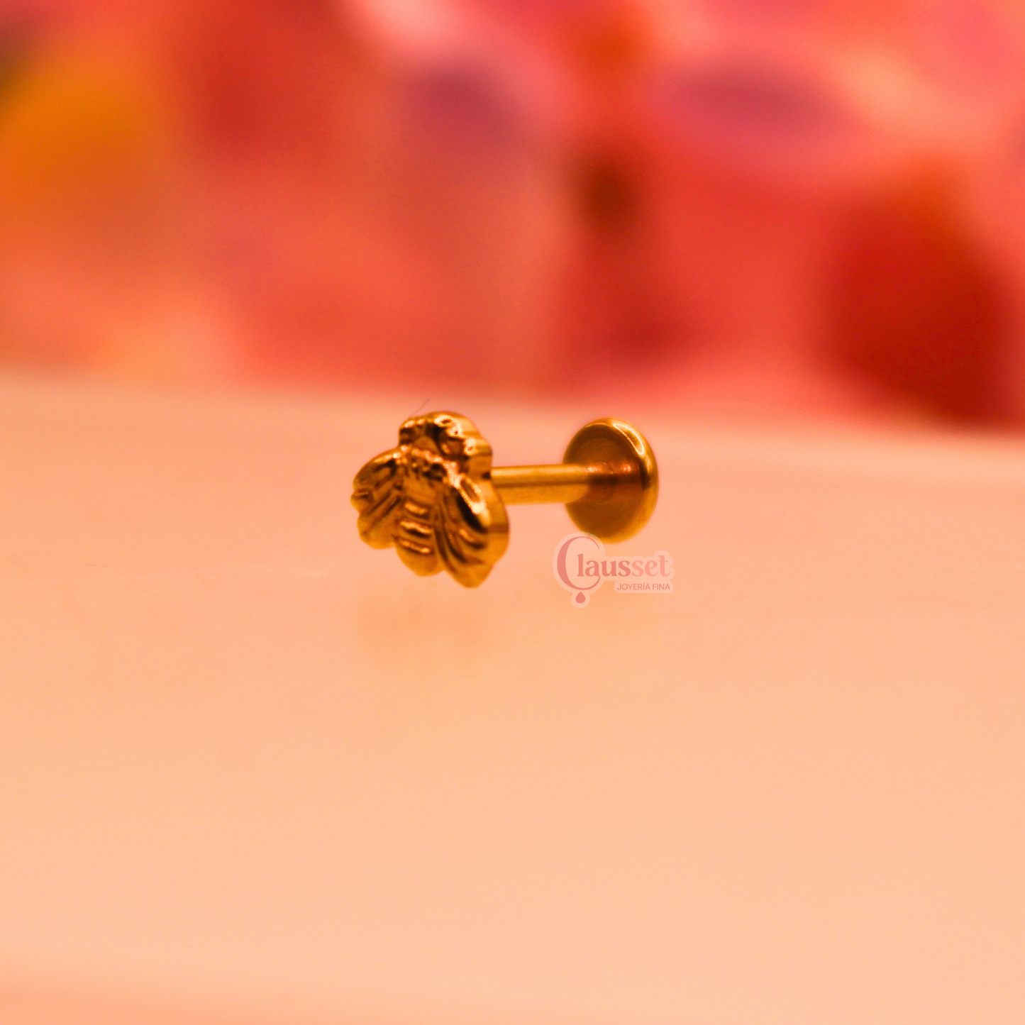 Labret abeja - acero quirúrgico