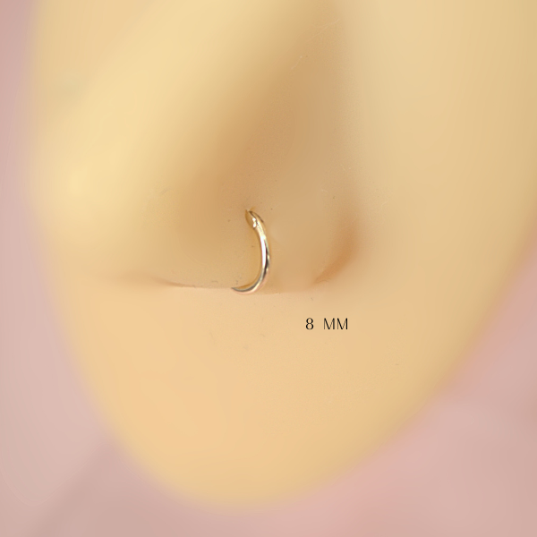 Aro Clicker Liso- Oro solido 14k