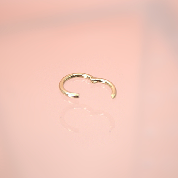 Aro Clicker Liso- Oro solido 14k