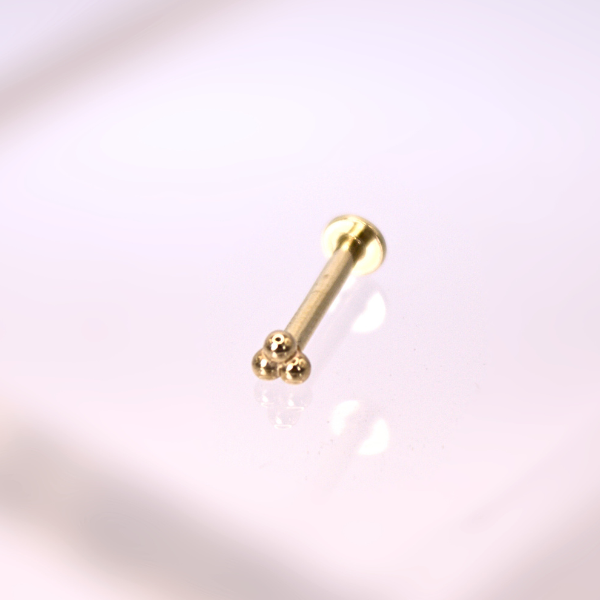 Dormilonas triples Minis (Labret)- Oro solido 14k