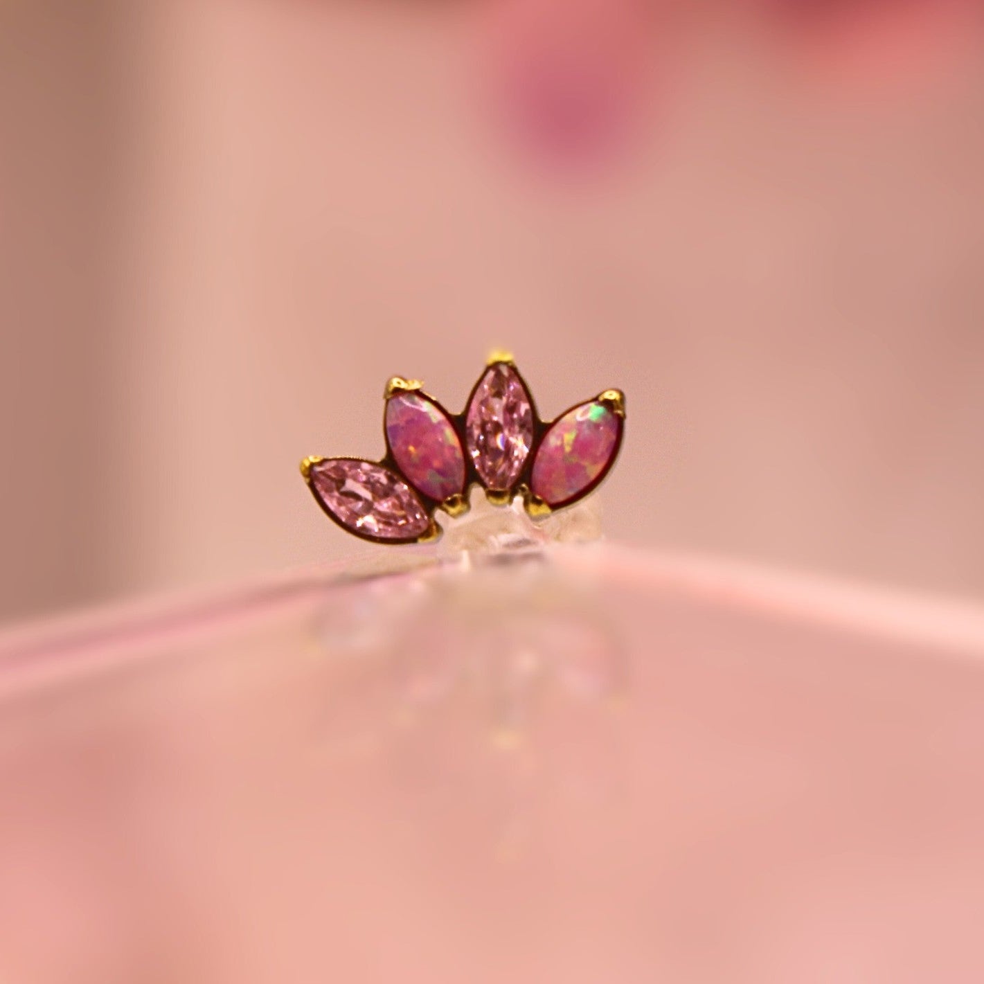 Piercing Loto especial rosa - Titanio