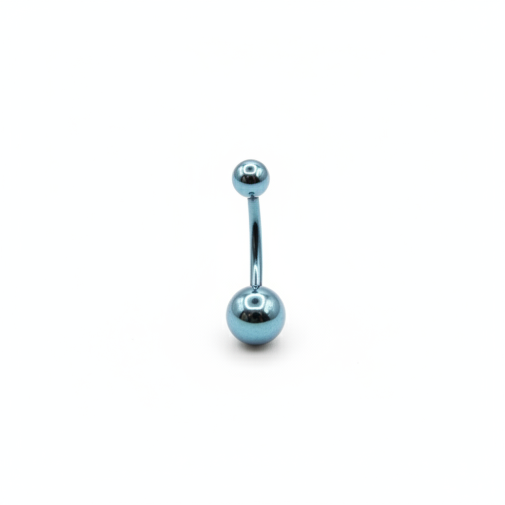 Piercing para Ombligo diseño básico - Titanio (Barbell Curvo)
